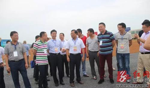 市政协副主席肖荣望,水口山经开区党工委书记蒋渝阳,管委会主任尹建恒