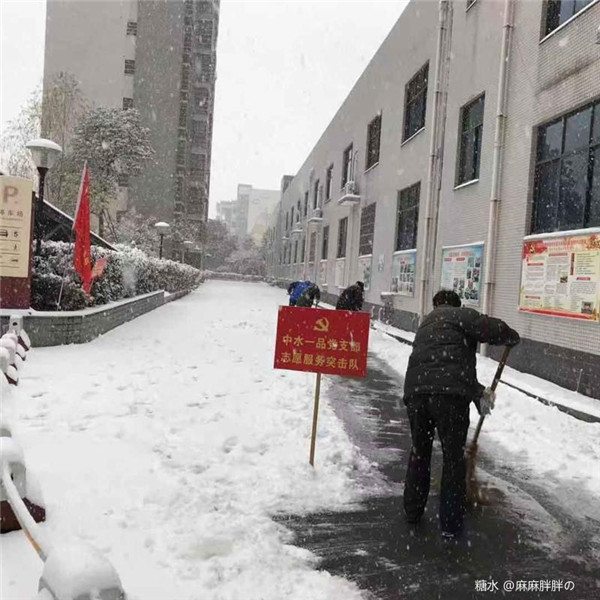 中水一品小区联合党支部组织铲雪除冰志愿活动