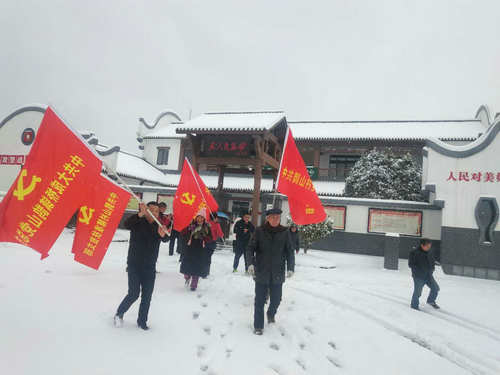 大成桥镇全力抗击冰雪保民生