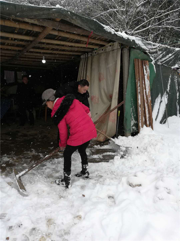 城郊街道严阵以待抗冰雪