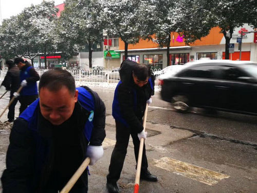 市环保志愿者协会清除积雪