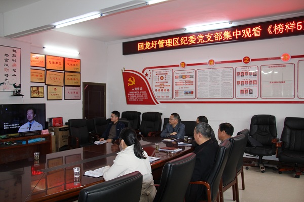 回龙圩纪委党支部开展集中观看《榜样5》