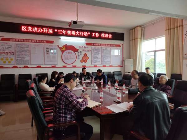 回龙圩党政办:召开“三年禁毒大行动”工作推进会