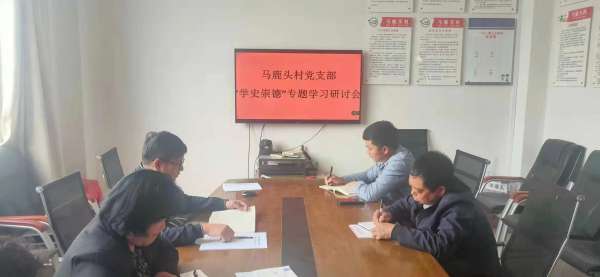 马鹿头村党支部开展“学史崇德”专题研讨会