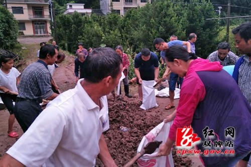 打鼓坪乡齐心协力 投入抗洪救灾工作