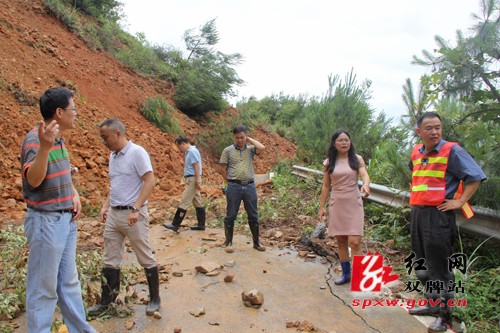 [防汛抗灾]杨小明、吴荣益深入双牌县察看公路水毁灾情