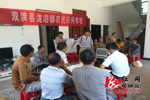县农委举办再生稻管理农民田间学校培训