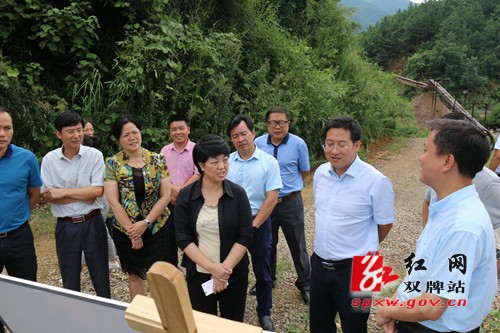 李旦梅一行深入双牌调研旅游和外向型经济工作