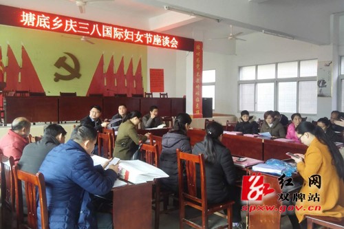 塘底乡召开“三八妇女节”座谈会