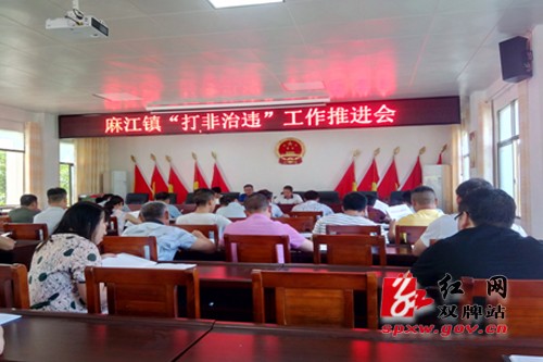 麻江镇部署扶贫领域“1+4”专项整治推进会暨打非治违法工作