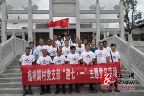 何家洞镇槐树脚村党支部赴周敦颐故居开展“迎七•一 不忘初心 牢记党恩”主题党日活动