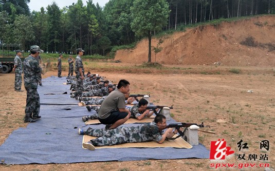 双牌县人社局民兵连“三项活动”庆“八·一”