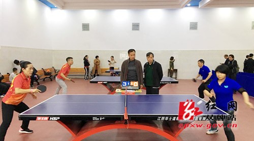 我县举行首届“健康湖南”全民运动会“体彩杯”乒乓球比赛