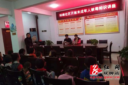 林峰社区开展未成年人禁毒知识讲座