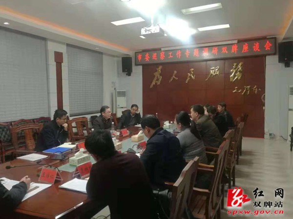 蒋俊林来双牌调研巡察工作