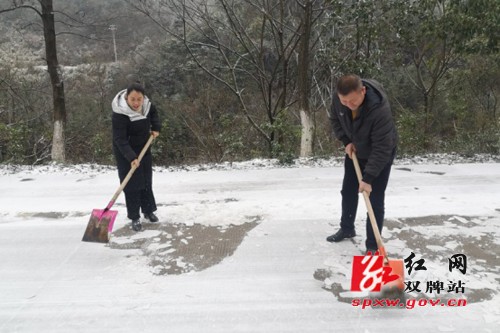 茶林镇：除雪破冰在行动 齐心协力保安畅