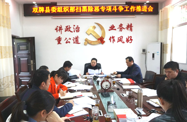 县委组织部召开贯彻落实扫黑除恶专项斗争工作推进会