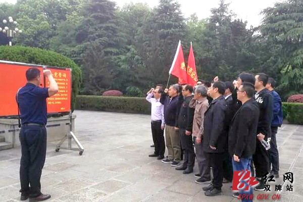 塘底乡开展“重温誓词 牢记使命”主题党日活动