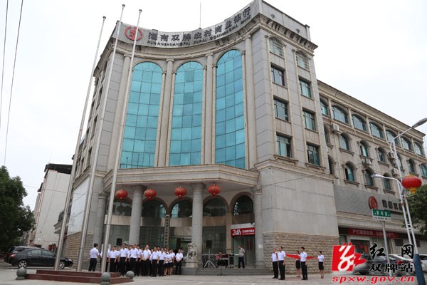 双牌农商银行:主题教育新尝试,升旗仪式提党性