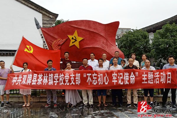 双牌县茶林学校开展“不忘初心,牢记使命”主题党日活动