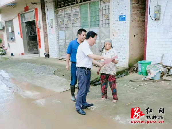 洪灾过后双牌县卫生应急队伍对受灾区域进行防病消毒工作