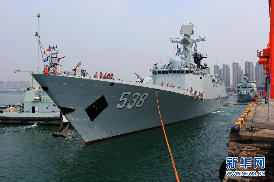 (军事)(1)“海上合作—2014”演习中外参演兵力集结完毕