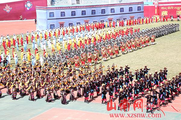 2016中国西藏雅砻文化节开幕式浪卡子县方队 